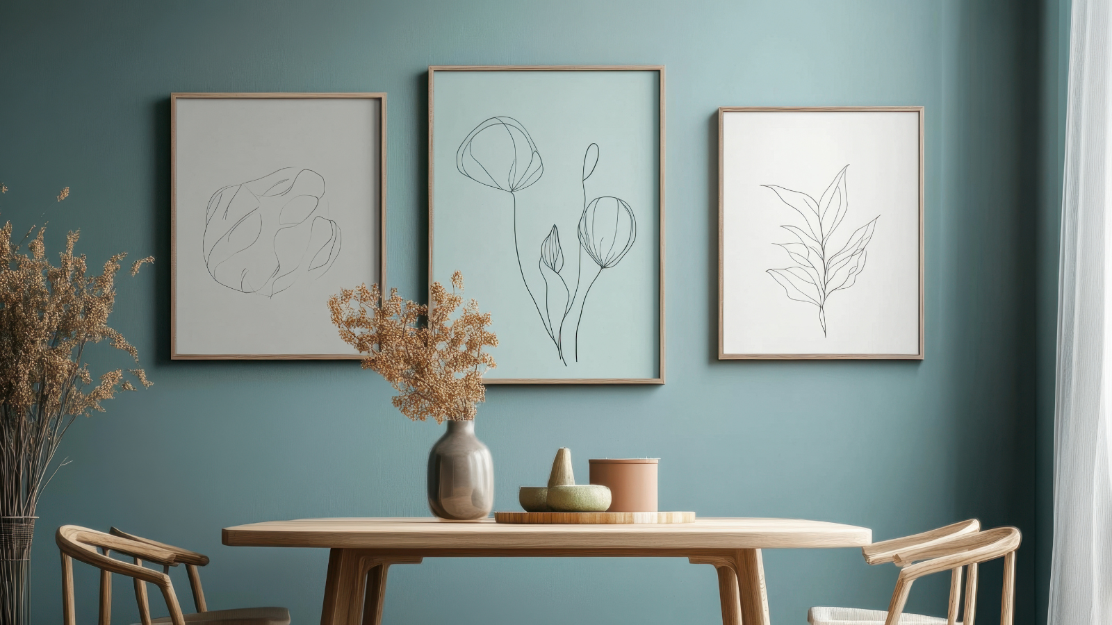 עיצוב קיר פינת אוכל